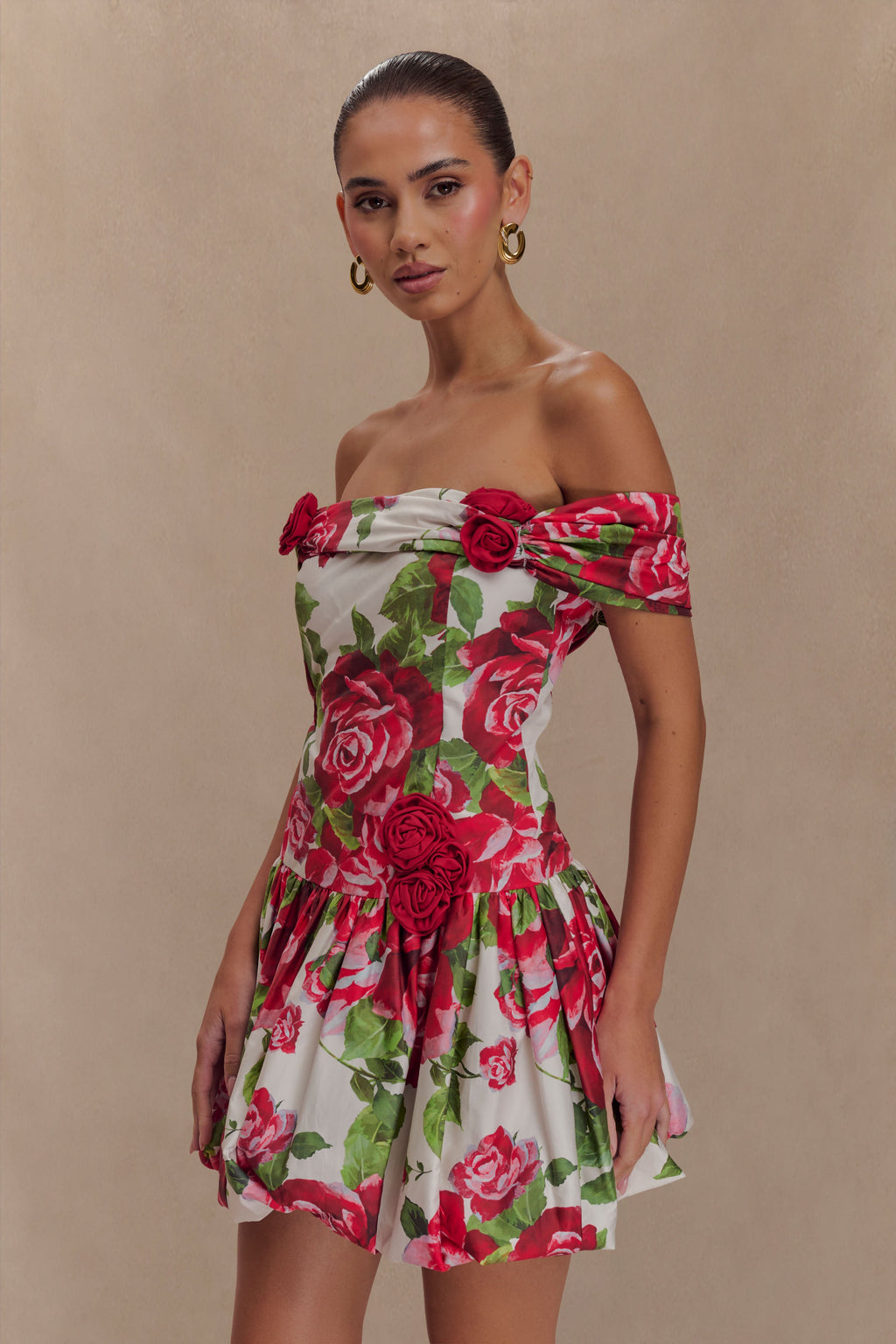 Giovanna Off Shoulder Mini Dress - Sonia Rose Print